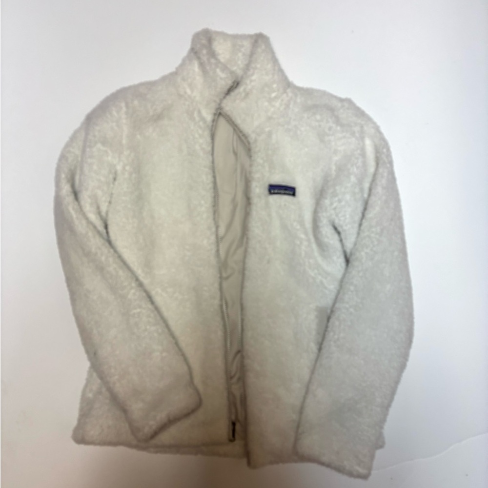 Patagonia Cream Fleece Jacket small zip up Preowned
